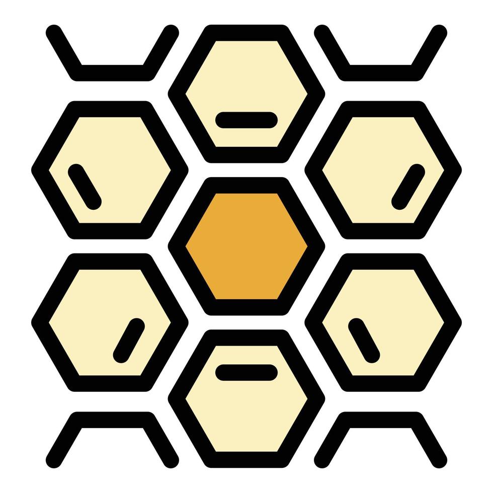 Honeycombs icon color outline vector