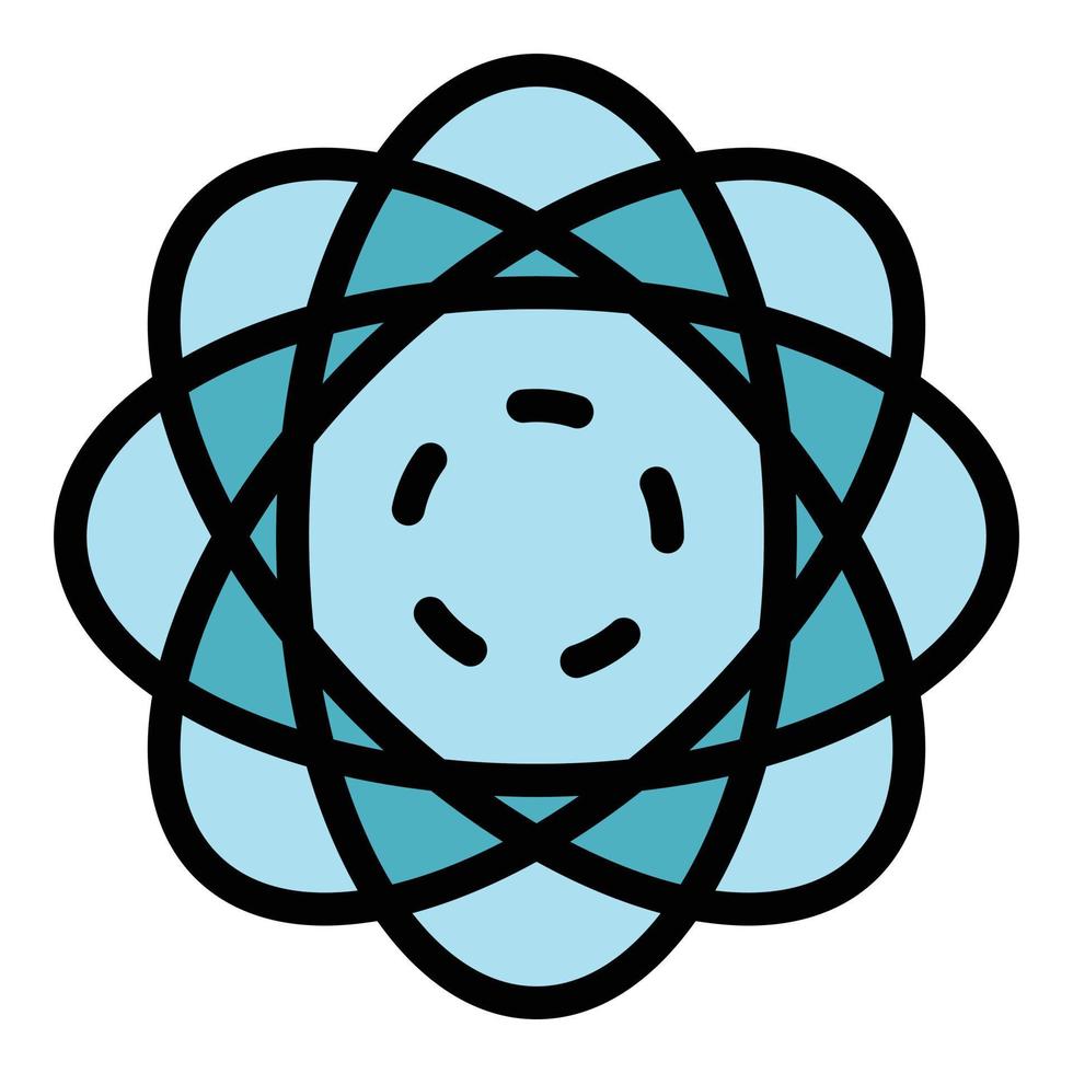 Electron motion cloud icon color outline vector