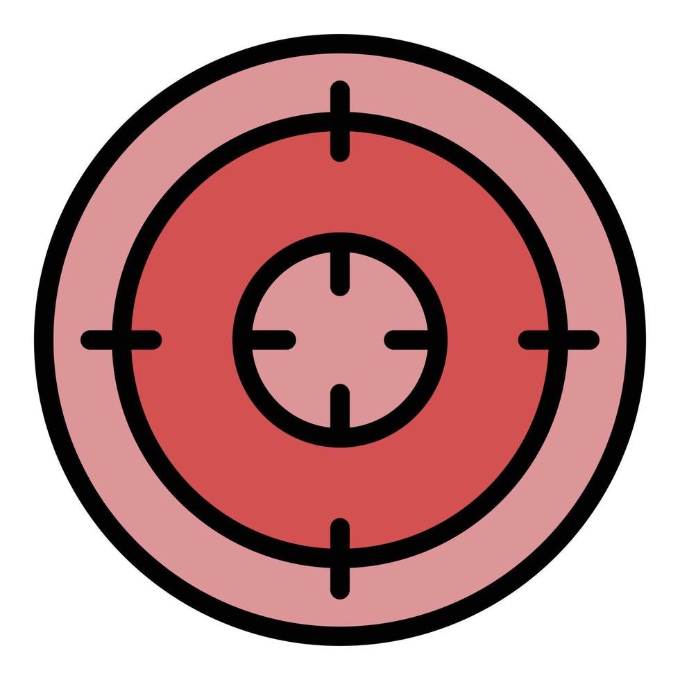 Target remarketing icon color outline vector