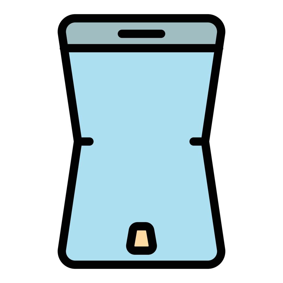 Flexible screen element icon color outline vector