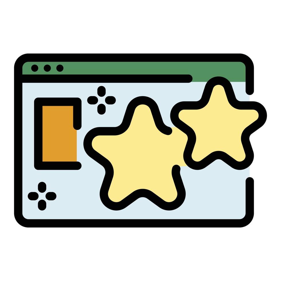Game web page icon color outline vector