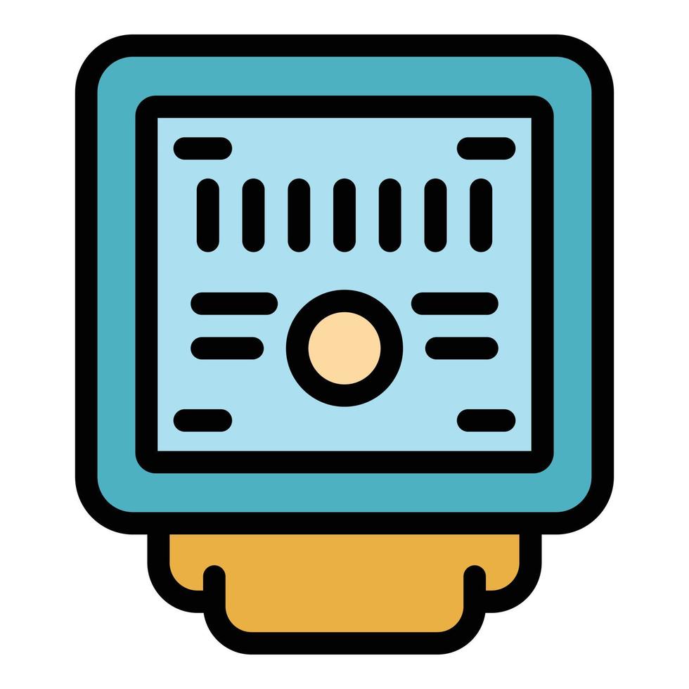 Electrical junction box icon color outline vector