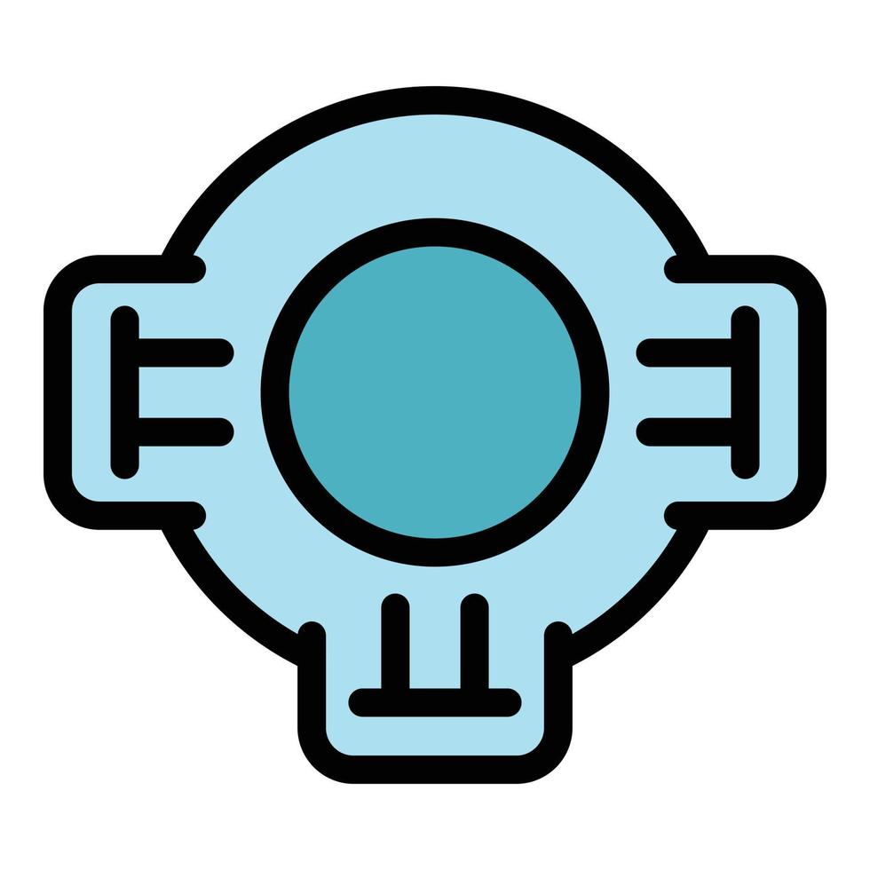 Control junction box icon color outline vector