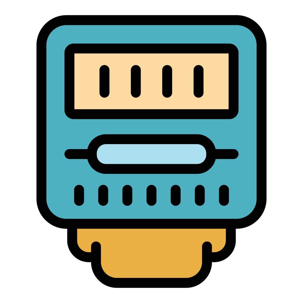 Electrical box icon color outline vector