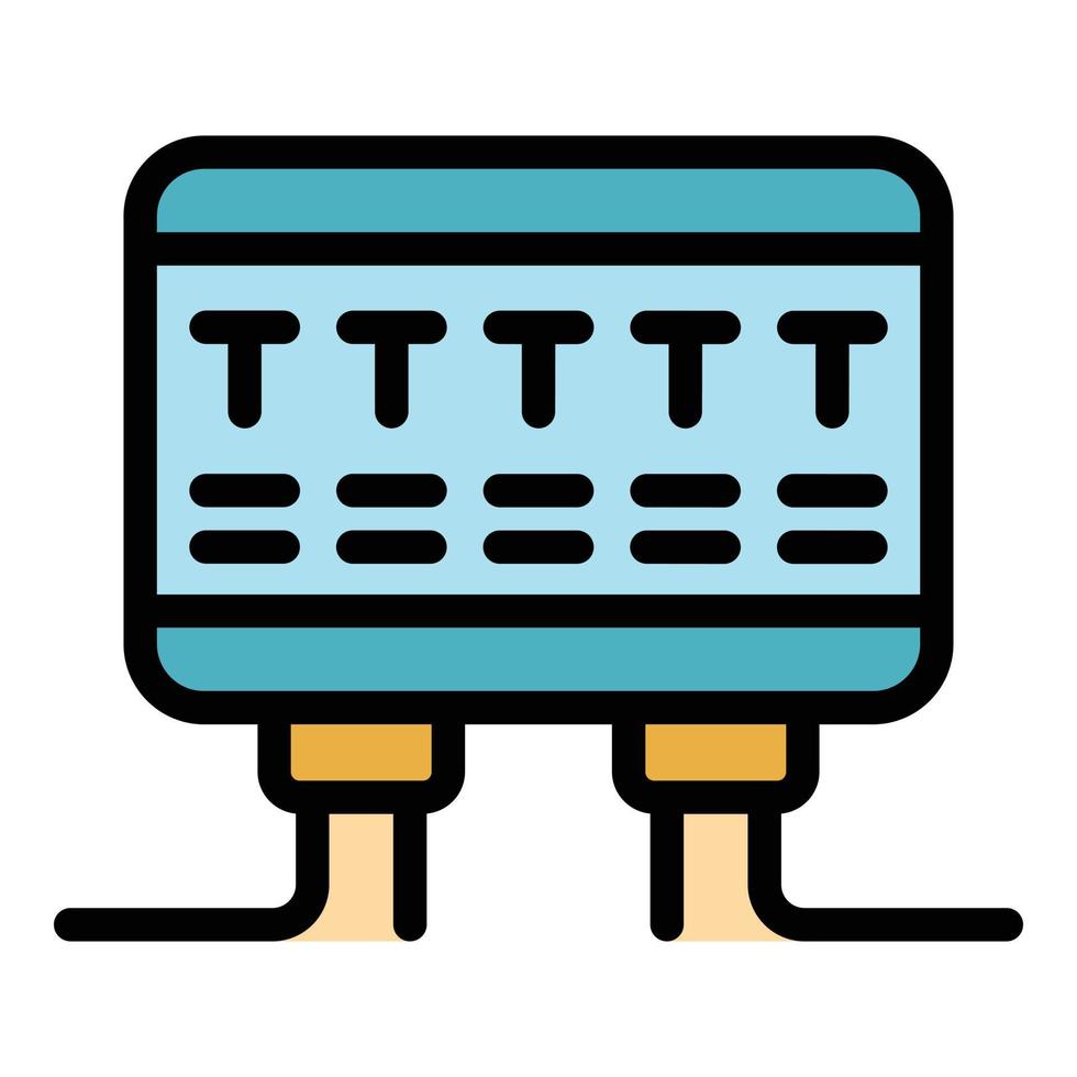 Circuit breaker panel icon color outline vector