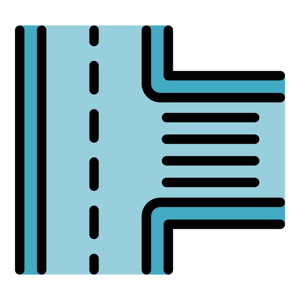 Highway icon color outline vector