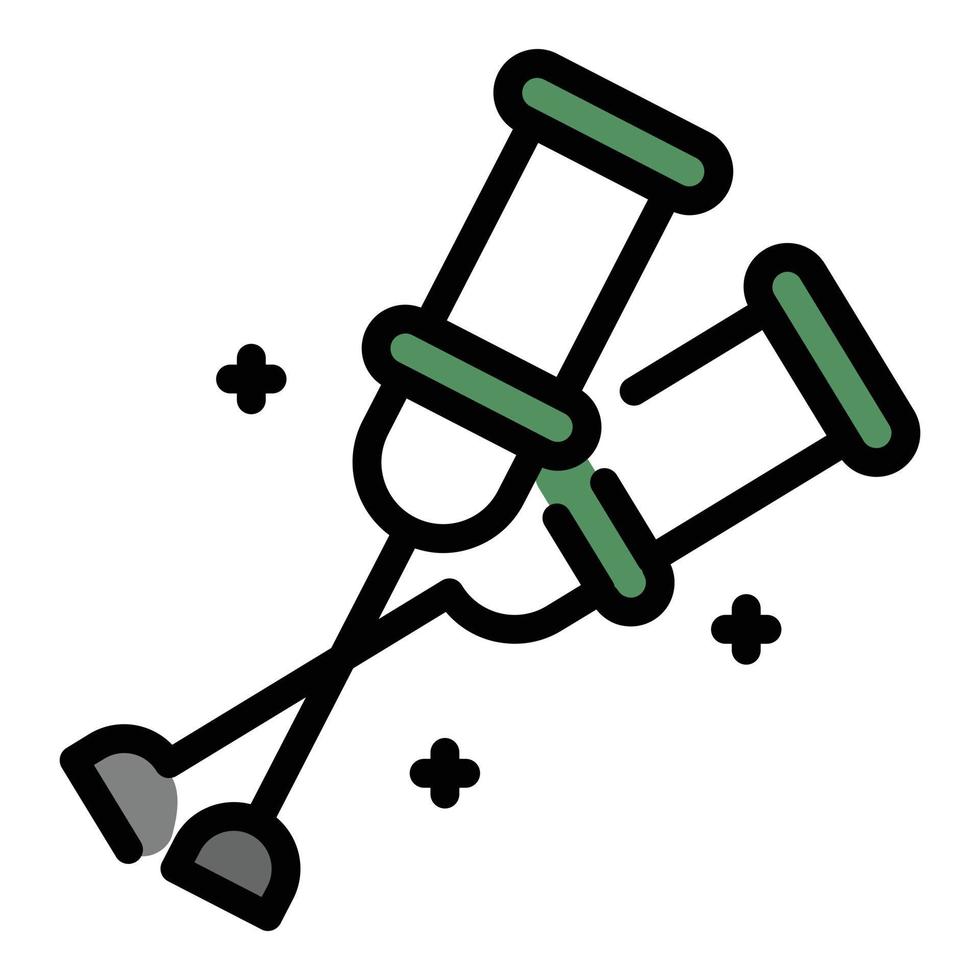 Prosthesis icon color outline vector