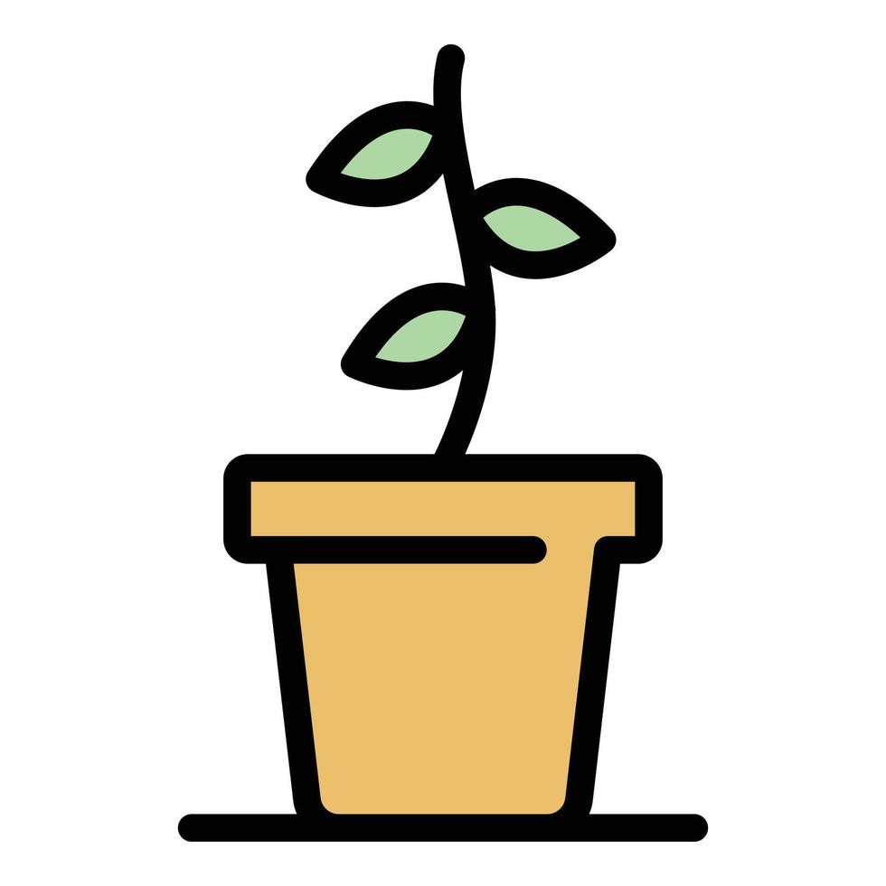 Finance money plant icon color outline vector