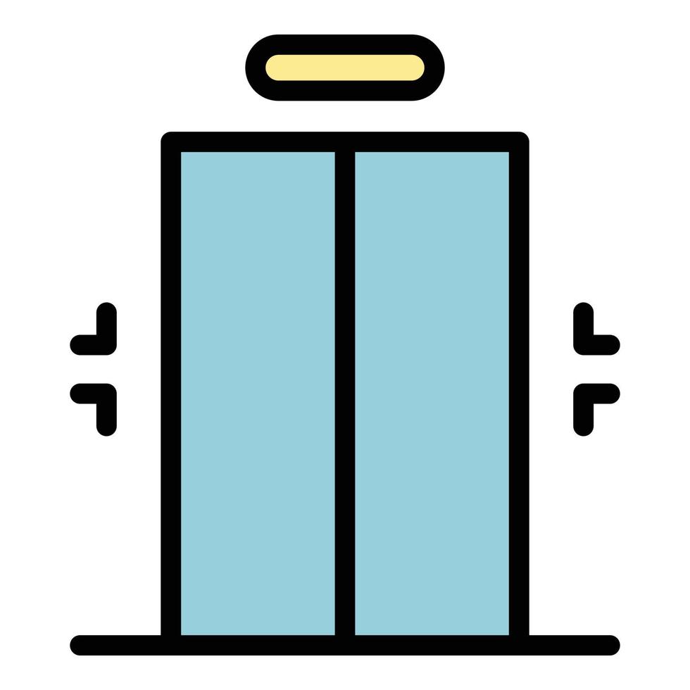 Modern elevator icon color outline vector
