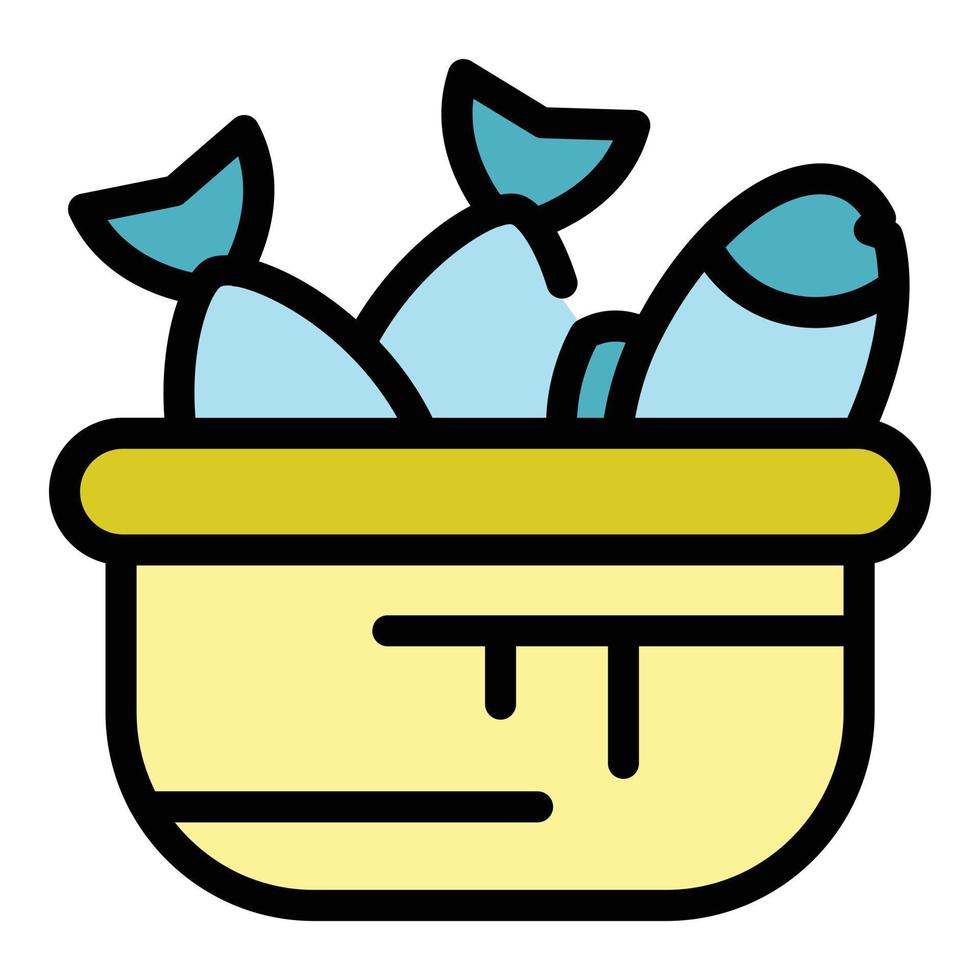 Fish basket icon color outline vector 15889778 Vector Art at Vecteezy