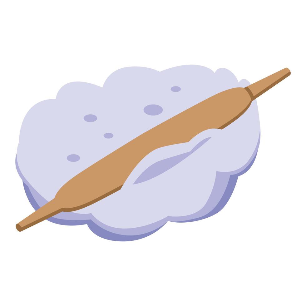 Dough icon, isometric style vector
