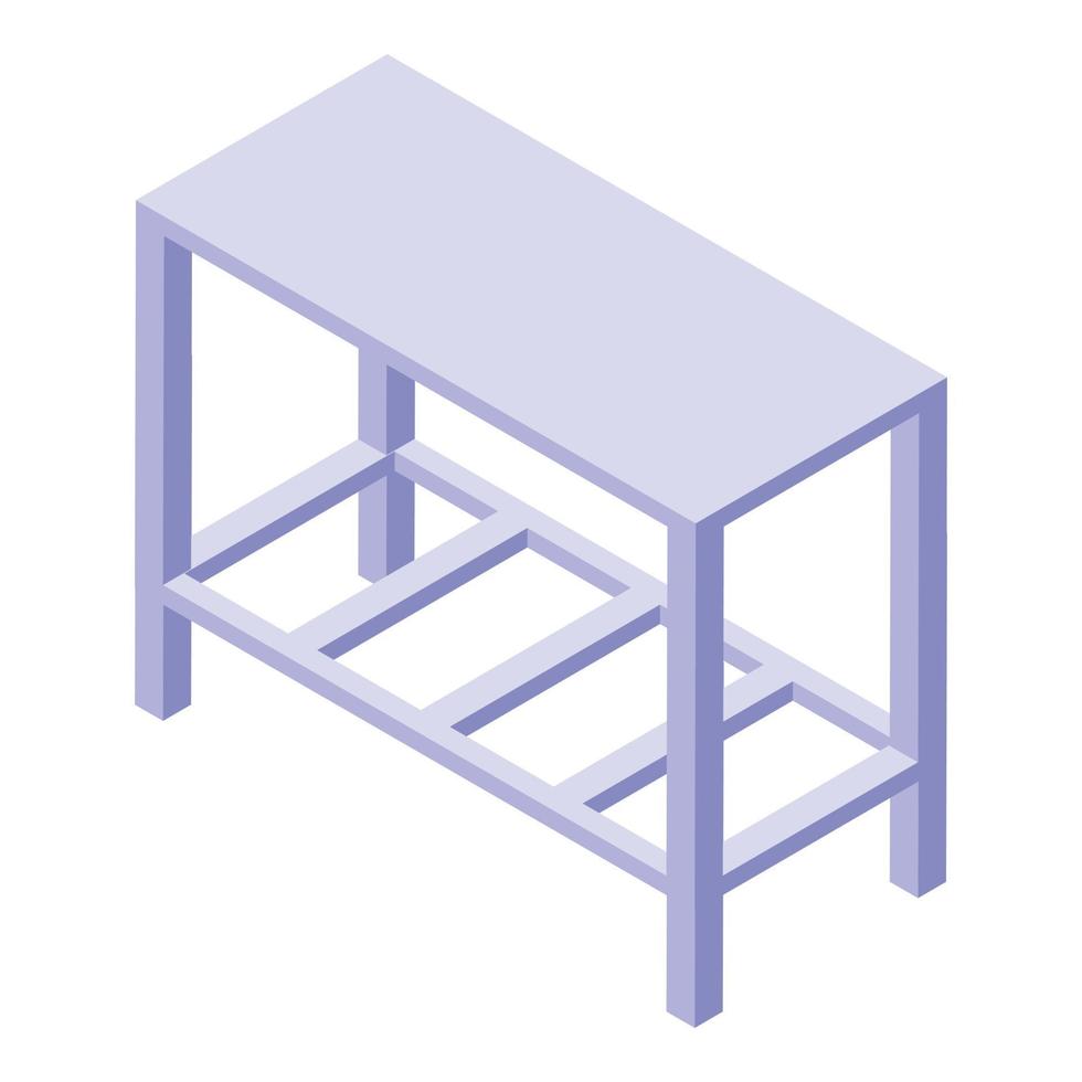 Dough metal table icon, isometric style vector