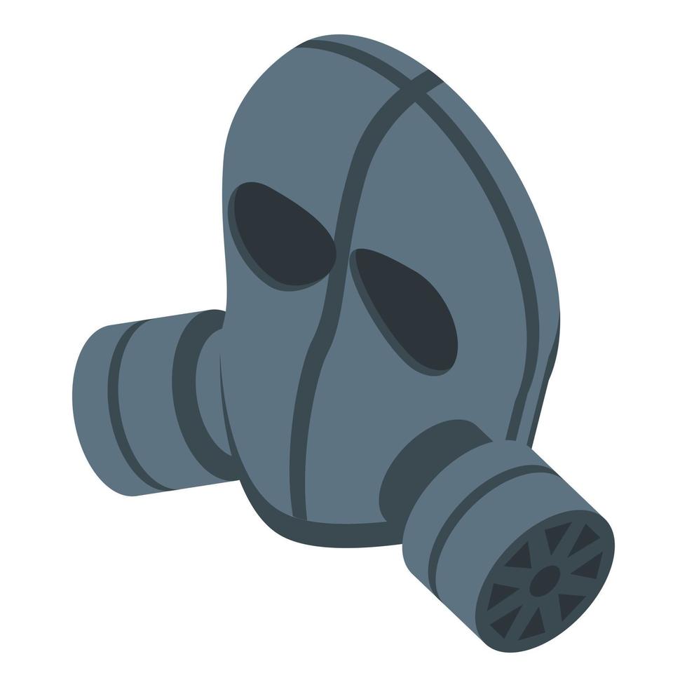 Rubber gas mask icon, isometric style vector