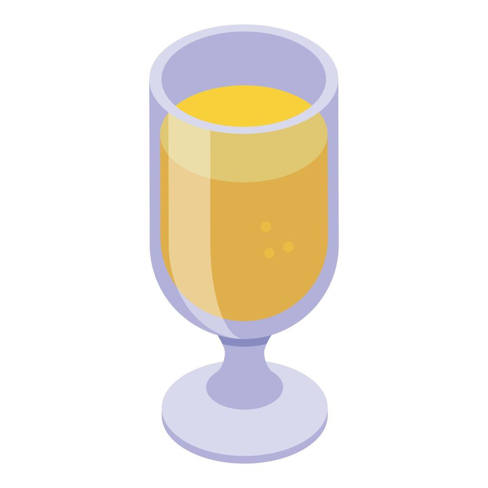 Plane drink icon, isometric style vector