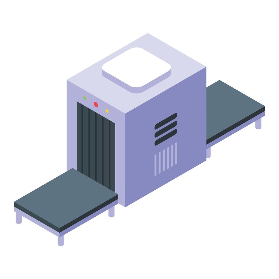 Baggage control icon, isometric style vector