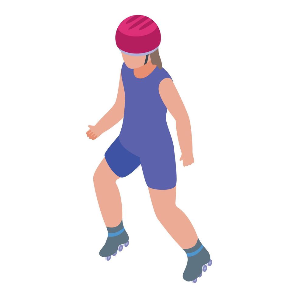 Roller skate icon, isometric style vector