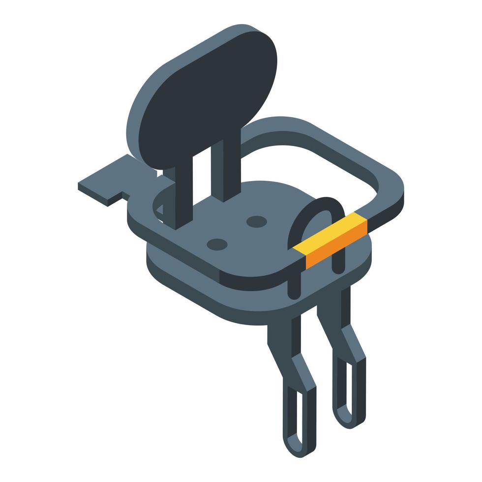 Family child seat bike icon, isometric style vector