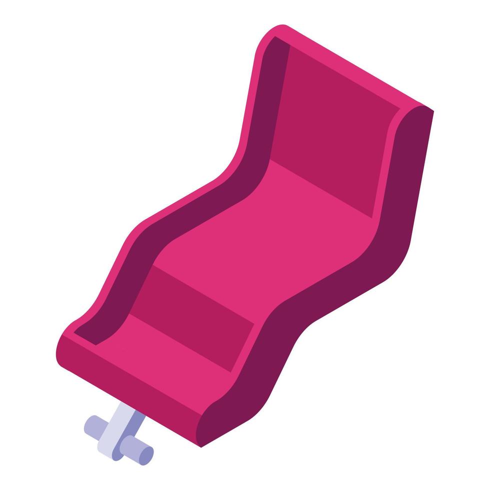 Parents child seat bike icon, isometric style vector