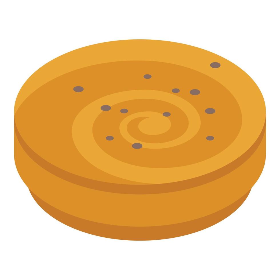 icono de cocinero de panadería, estilo isométrico vector