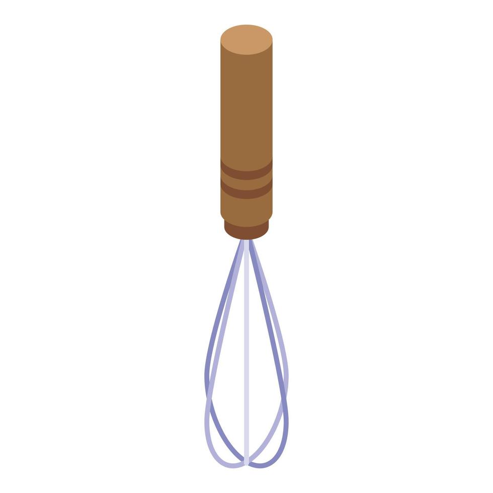 Handle wood mixer icon, isometric style vector