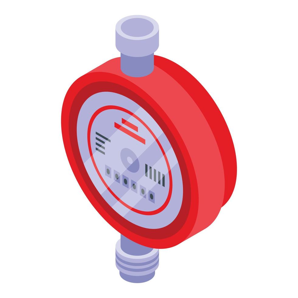 Hydro power meter icon, isometric style vector
