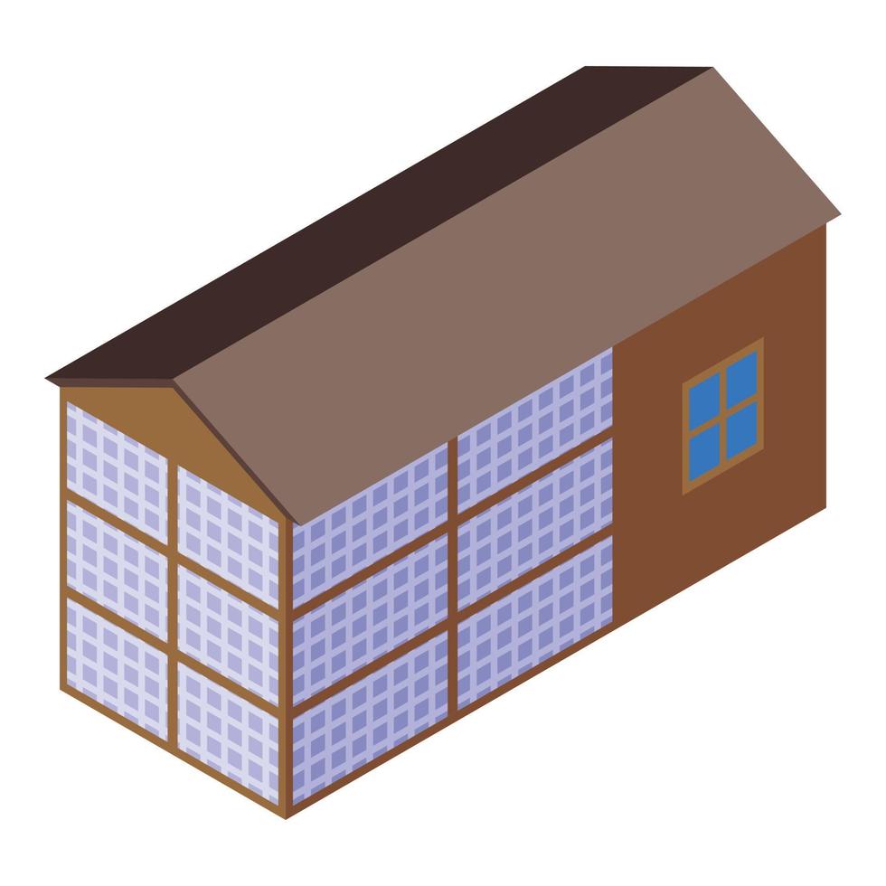 Farm storage icon, isometric style vector