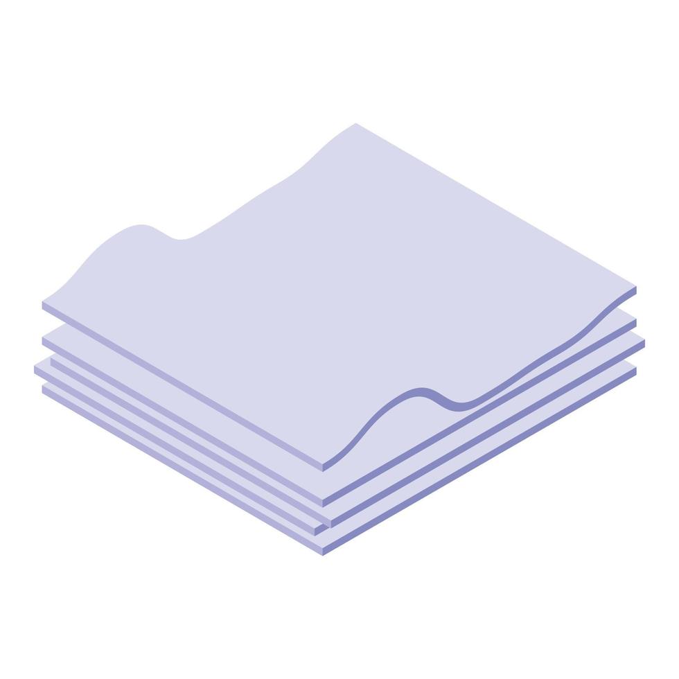 Napkin icon, isometric style vector