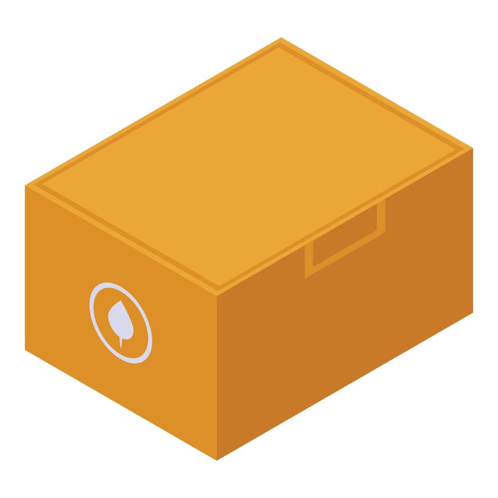 Paper packing icon, isometric style vector
