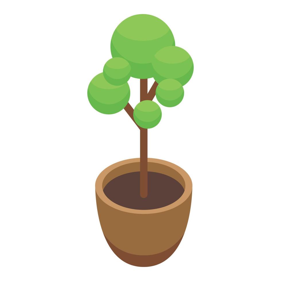 Airport tree icon, isometric style vector