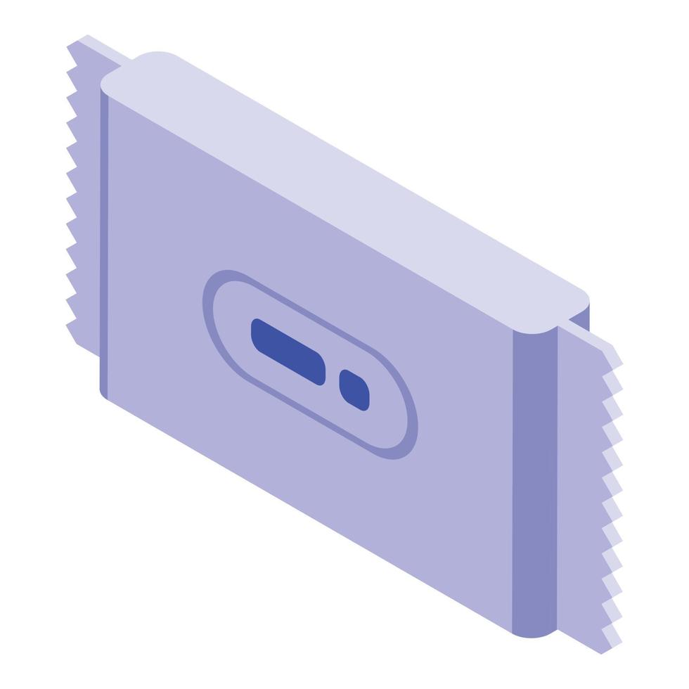 Wipes pack icon, isometric style vector