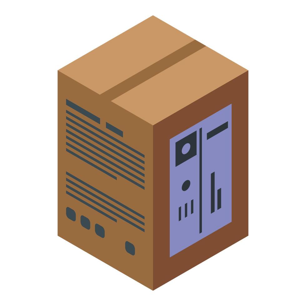 Tissue parcel icon, isometric style vector