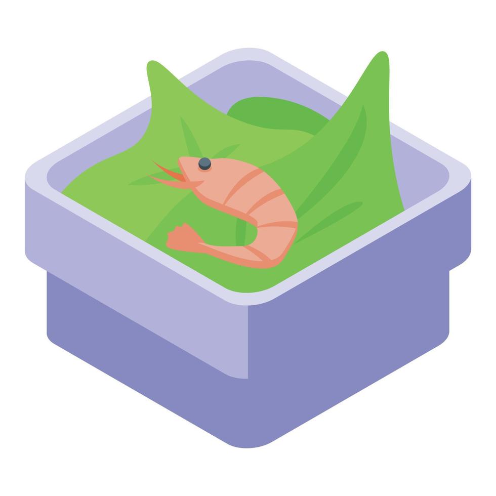 Aircraft meal icon, isometric style vector
