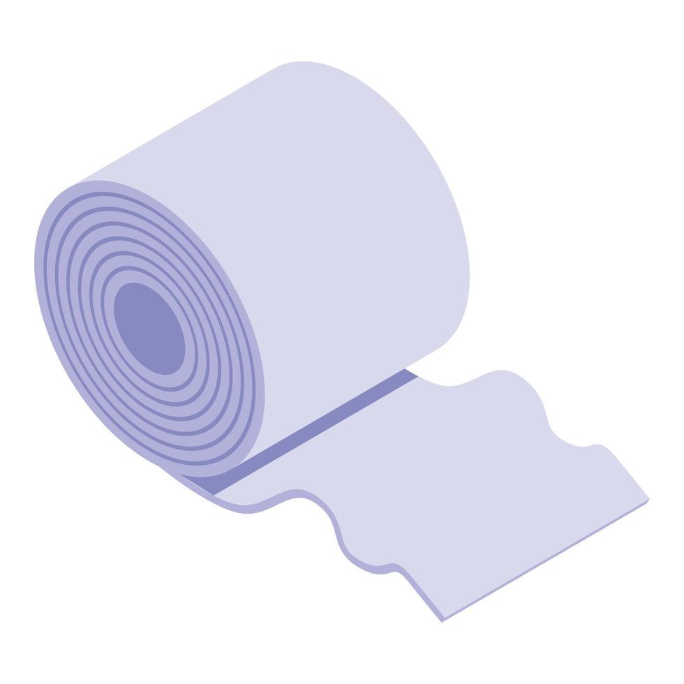 Toilet paper roll icon, isometric style vector