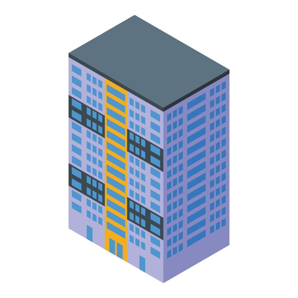 icono de alquiler de apartamentos, estilo isométrico vector