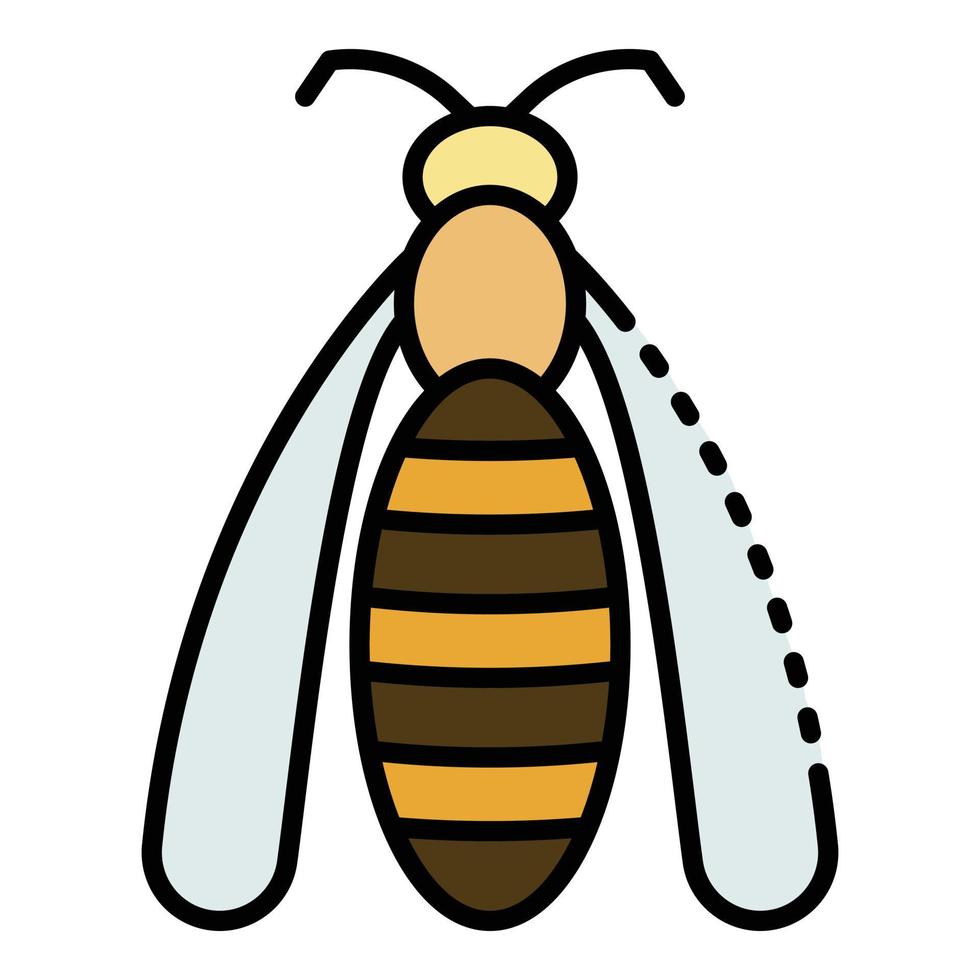 Wasp icon color outline vector