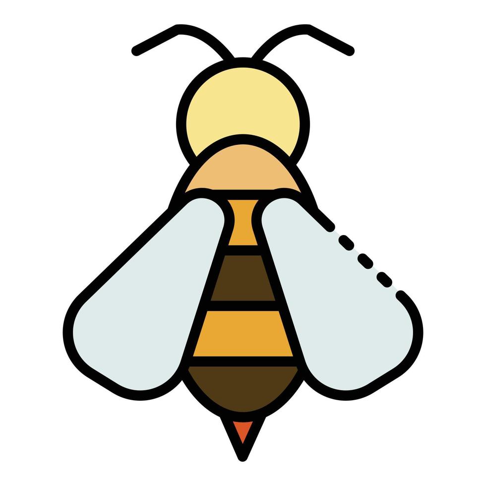 Wasp insect icon color outline vector