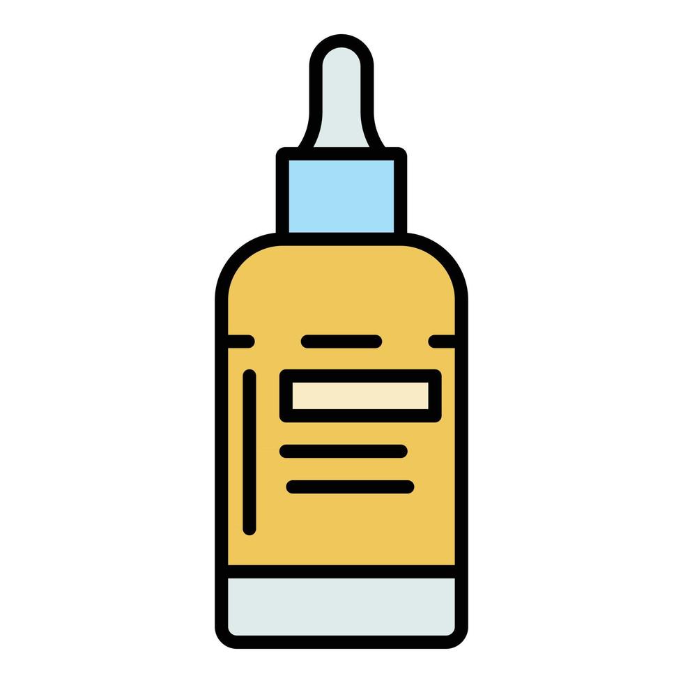 vector de contorno de color de icono de botella cuentagotas de miel