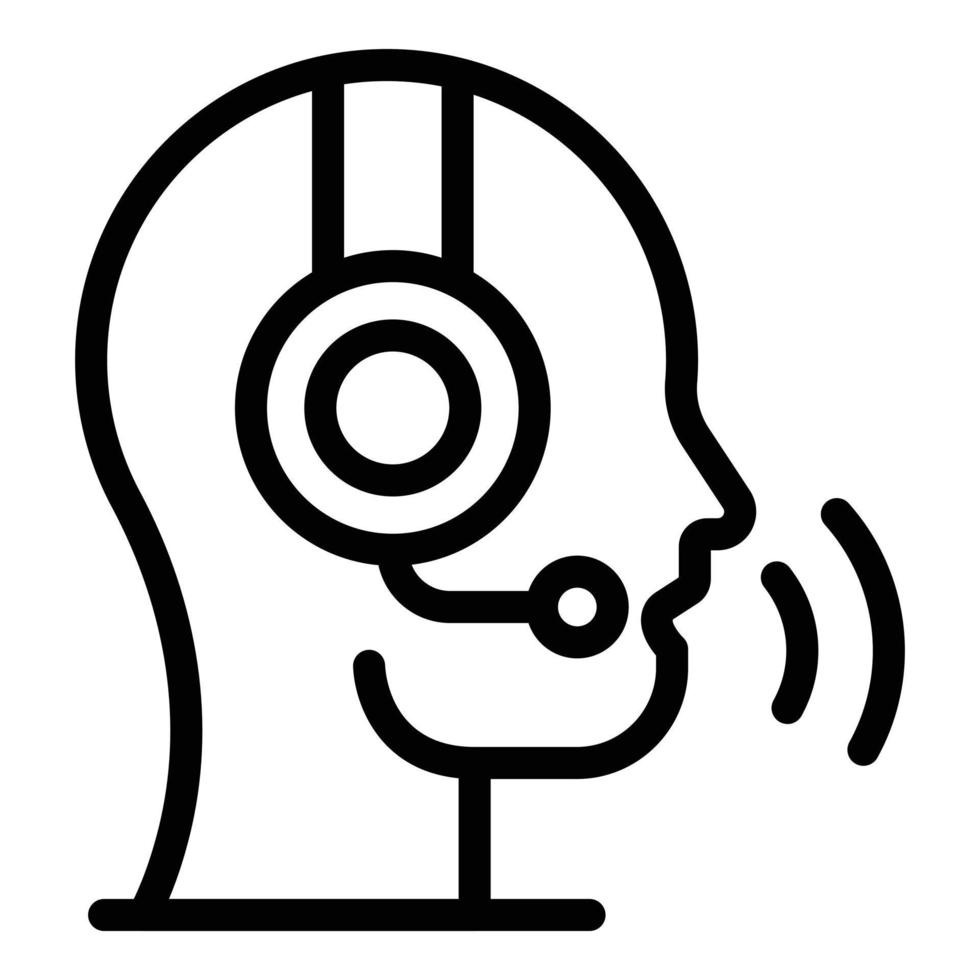 Shop operator icon, outline style vector