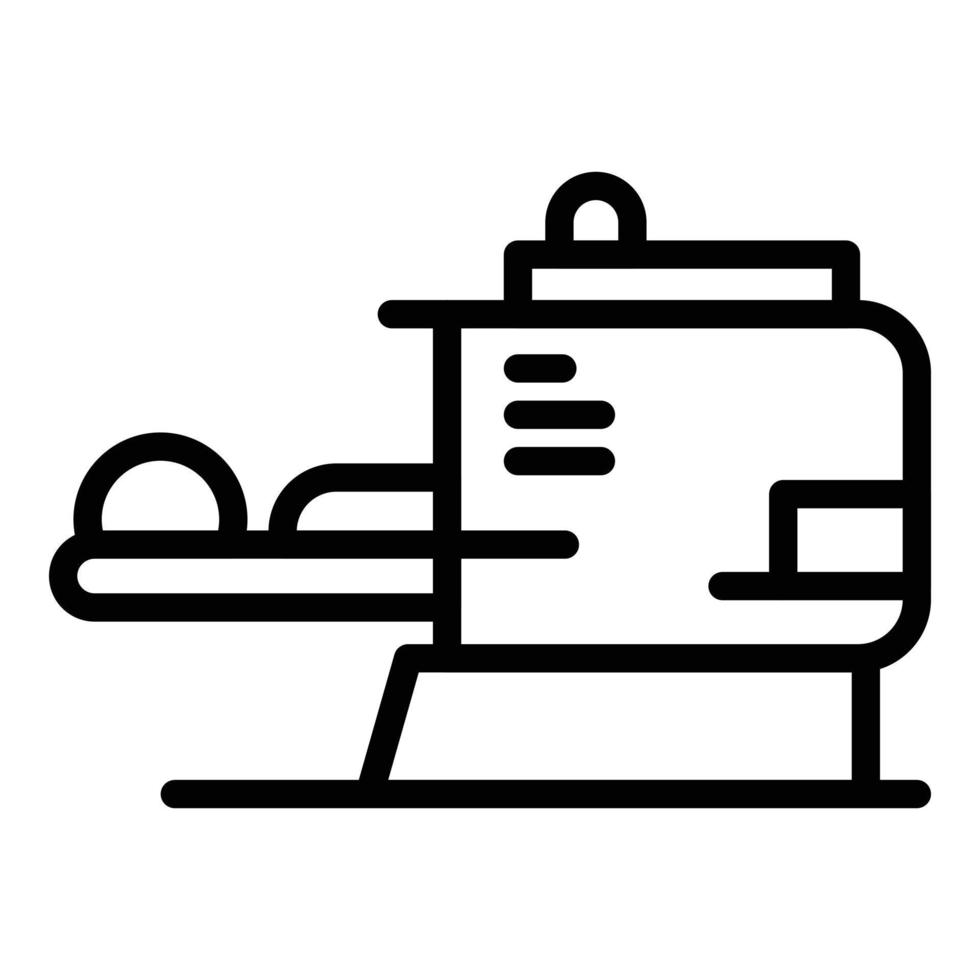 Medical scan device icon, outline style vector