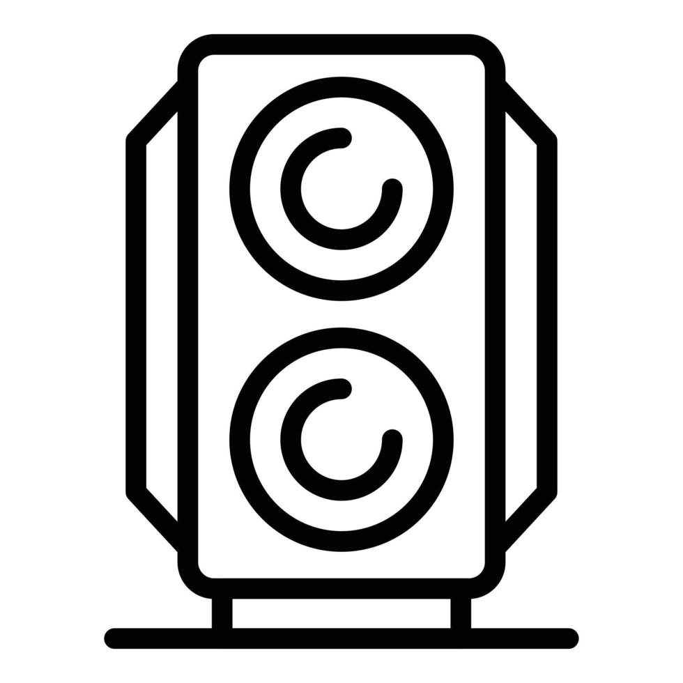 Subwoofer icon, outline style vector