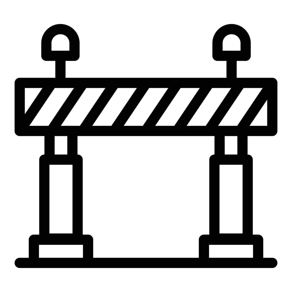 icono de barrera de ferrocarril de seguridad, estilo de contorno vector