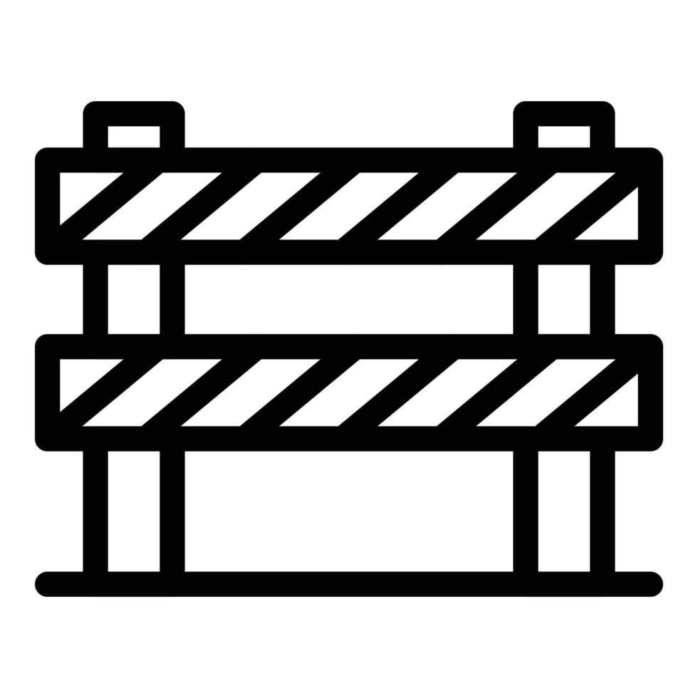 Roadblock icon, outline style vector