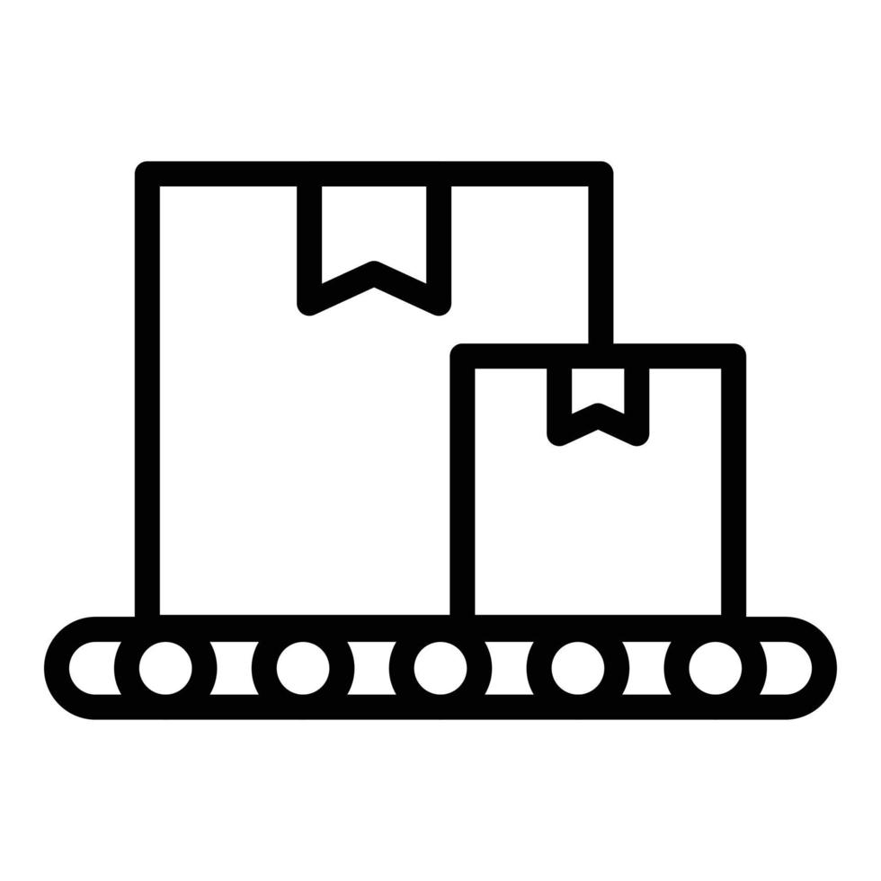 Packing process icon outline vector. Assembly conveyor vector