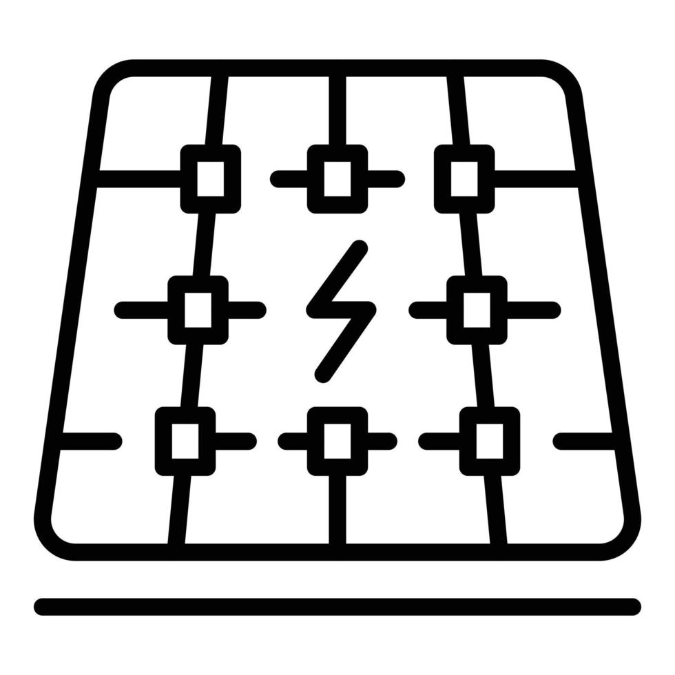 Roof energy panel icon outline vector. Solar power vector