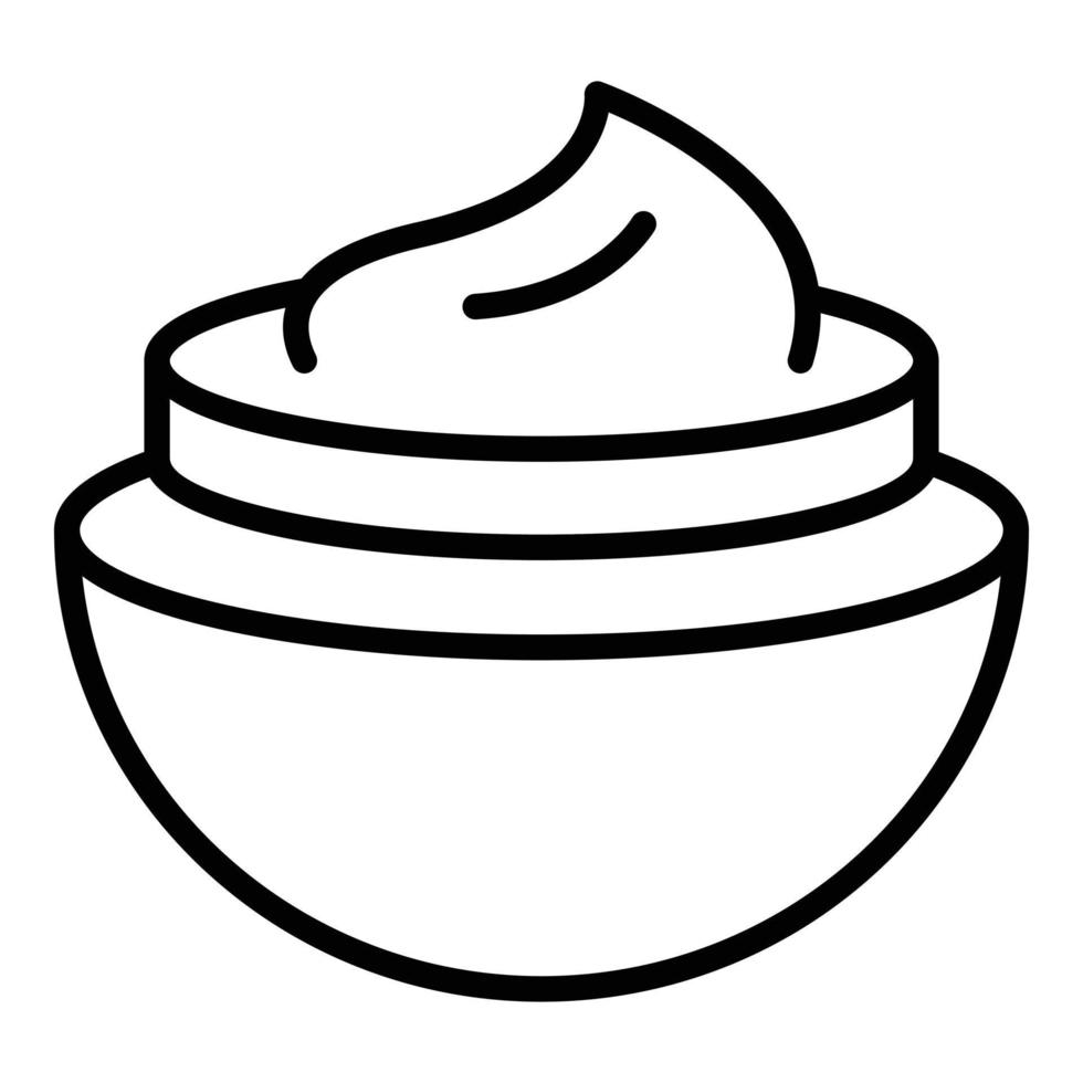 Cream jar icon outline vector. Beauty cosmetic vector