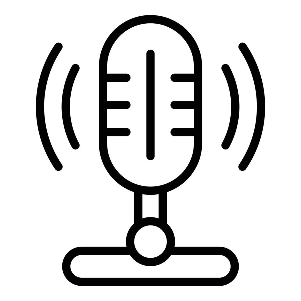 Concentration speaking icon outline vector. Brain speech vector