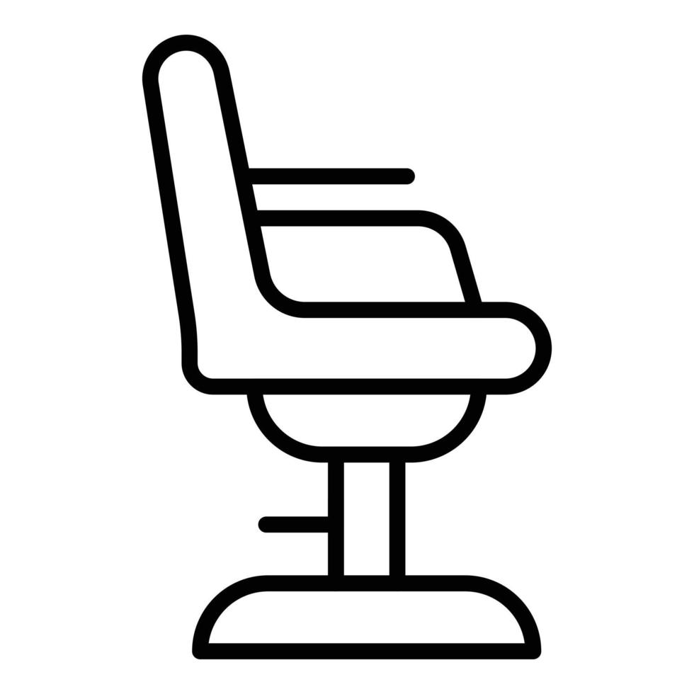 Hair salon chair icon outline vector. Barber hairdresser vector