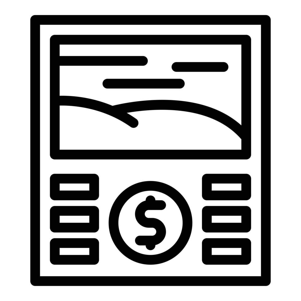 Free course icon outline vector. Online education vector