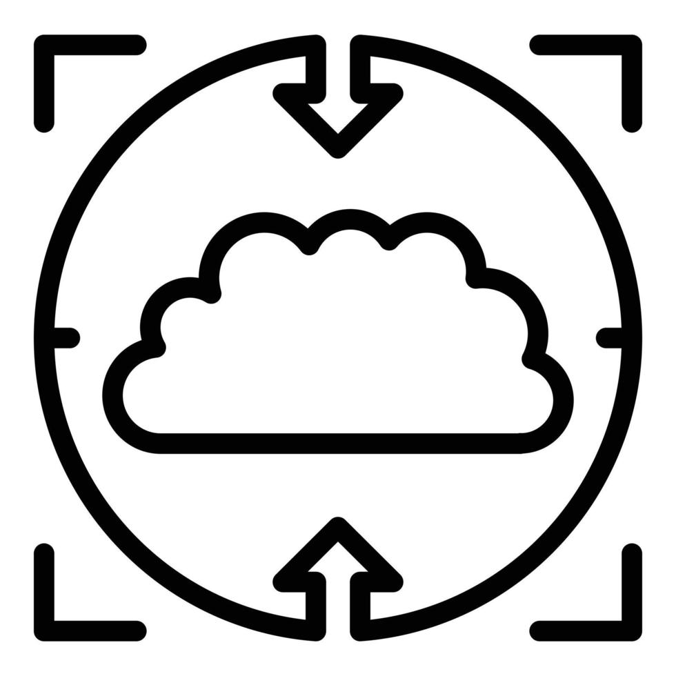 Cognitive concentration icon outline vector. Brain development vector