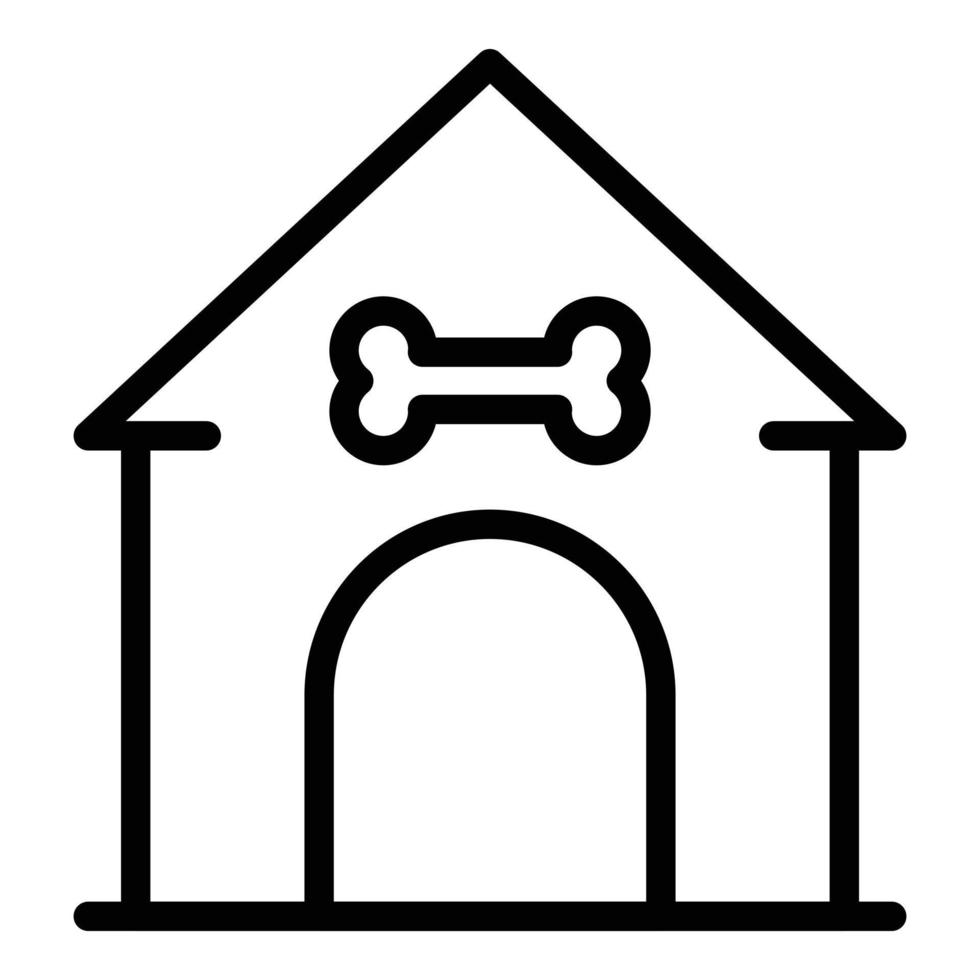 Pet house icon outline vector. Dog care vector